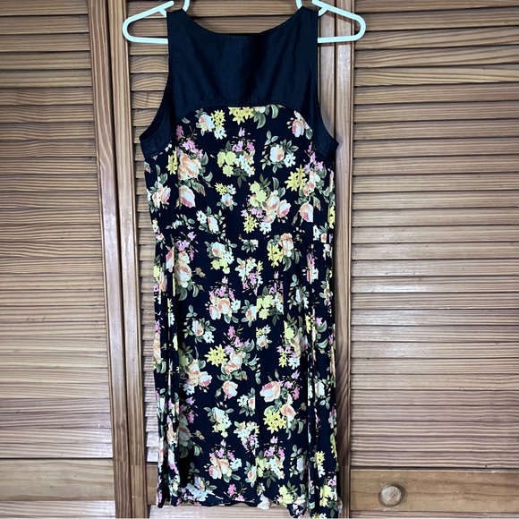 Xhilaration Floral Print Black&Yellow Boho Mini Sun Dress Women’s Small - Picture 7 of 10